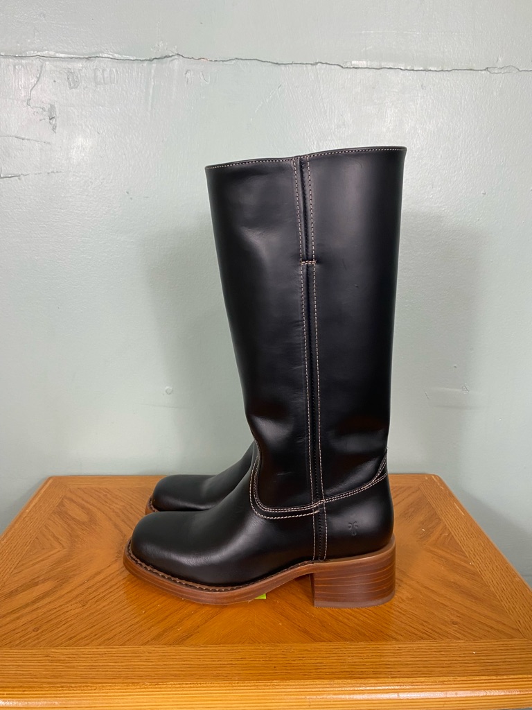 Frye Campus 14l Boots Leather Black Size 7 Sku2